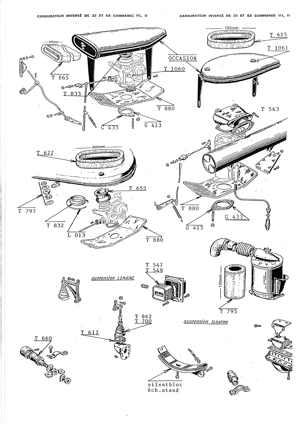 FILTRE A AIR - SILENTBLOCS MOTEUR