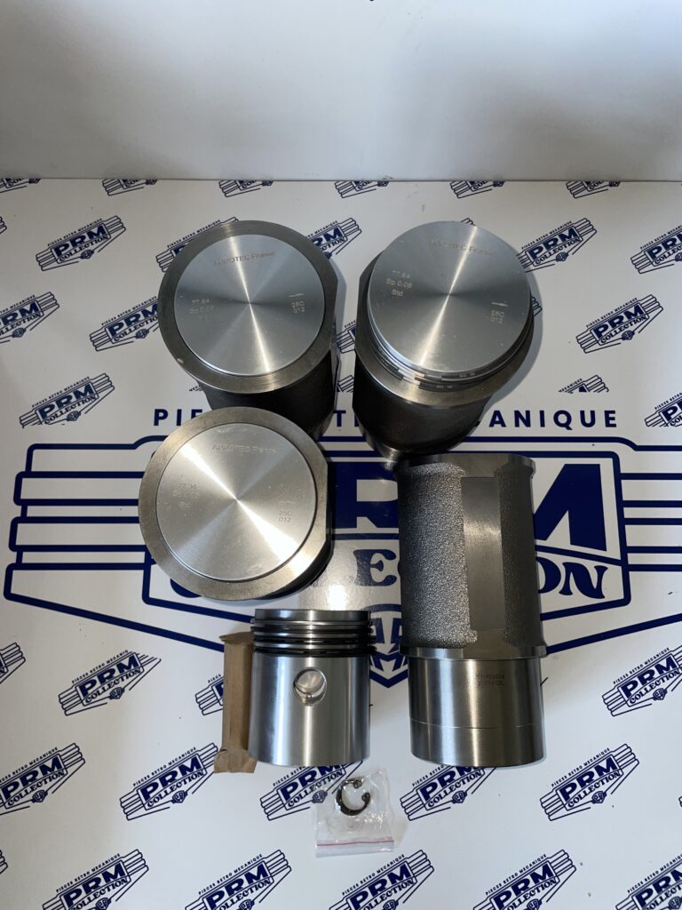 CHEMISES + PISTONS + SEGMENTS Ø 58 mm embase Ø 62.5 mm axe Ø 14 mm
