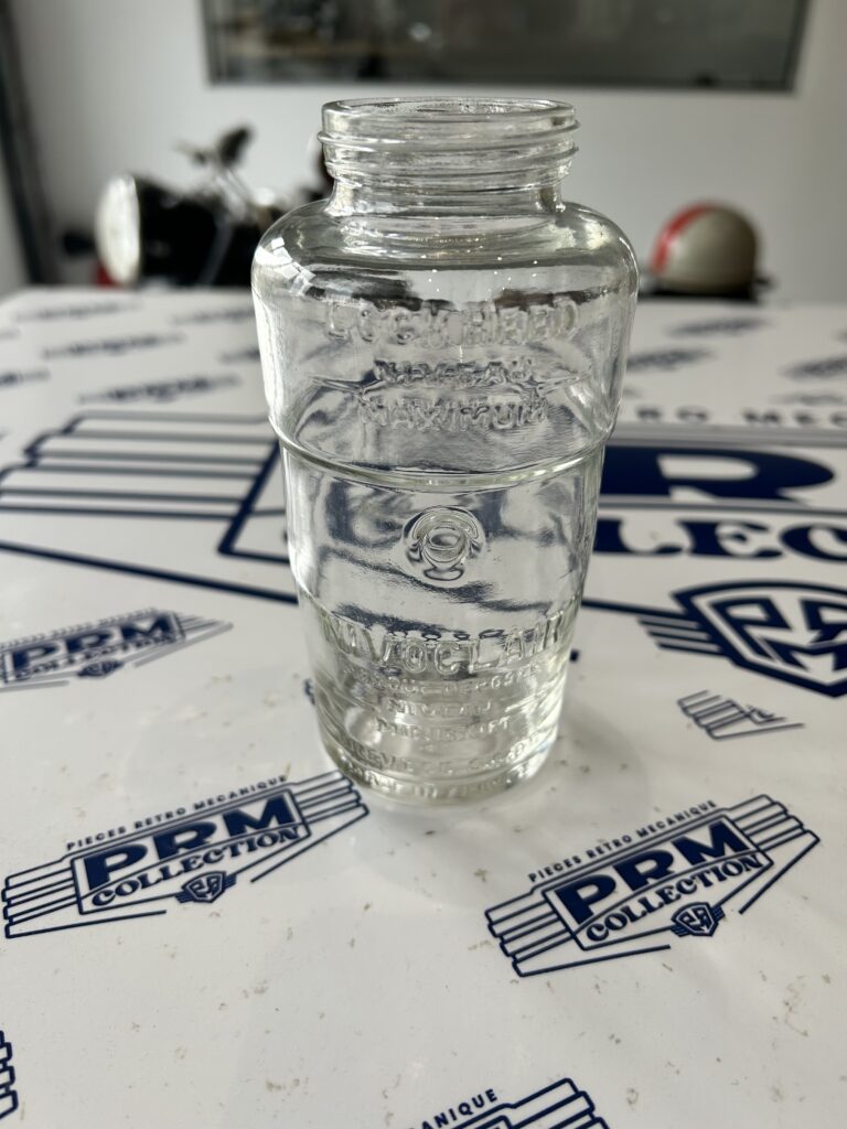 BOCAL DE LIQUIDE DE FREIN verre origine occasion H135mm Øcollier65mm