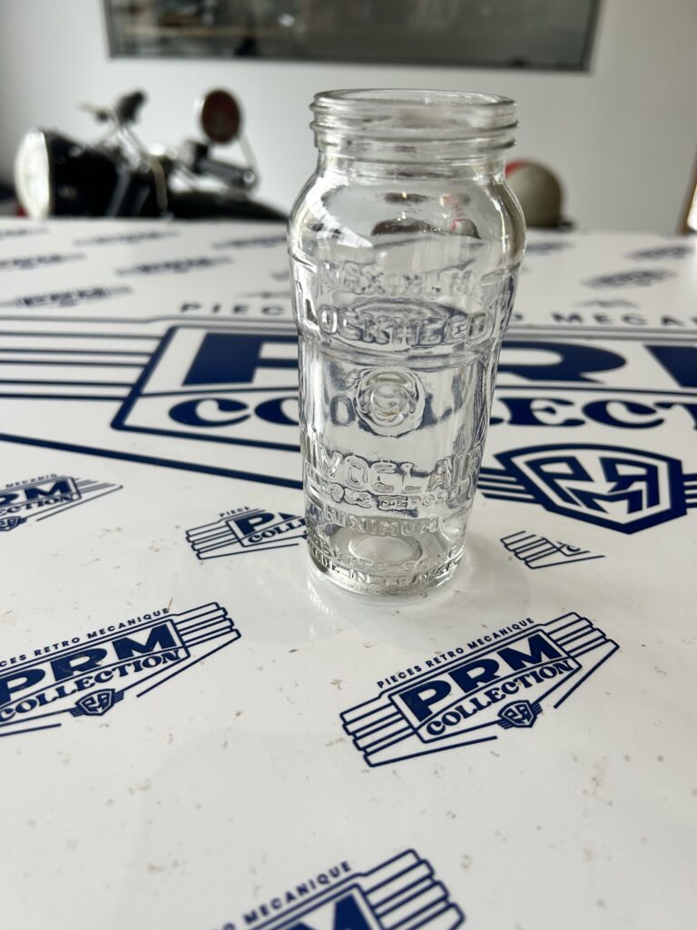BOCAL DE LIQUIDE DE FREIN verre origine occasion H120mm Øcollier50mm