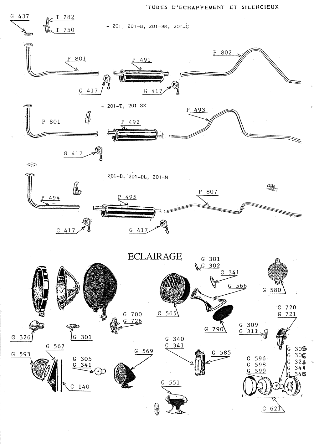 ECHAPPEMENT - ECLAIRAGE