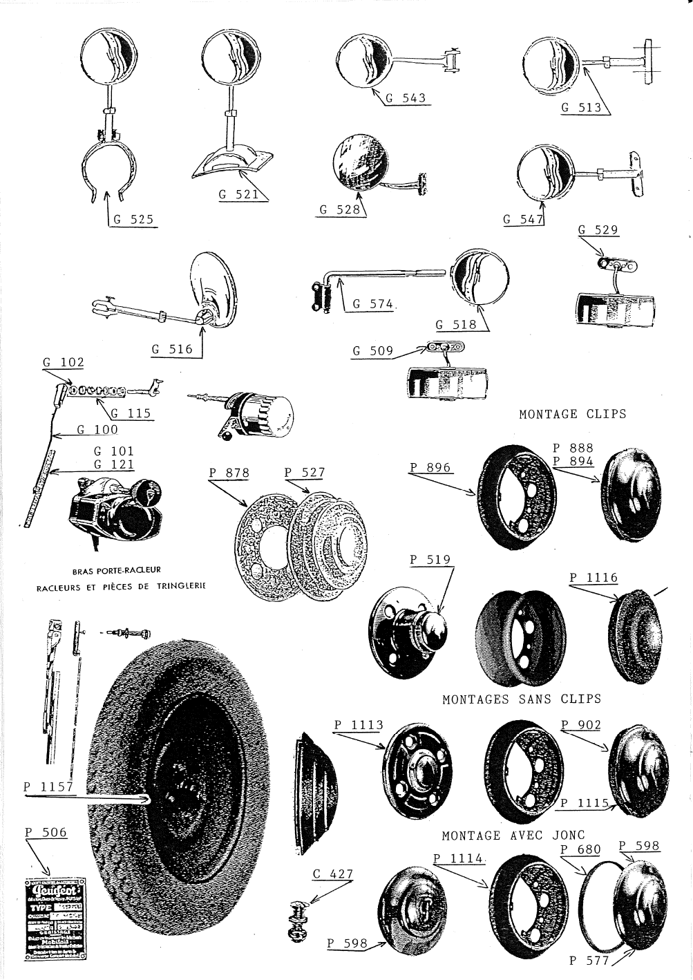 RETROVISEURS - ENJOLIVEURS - MOTEUR ESSUIE-GLACE - ACCESSOIRES