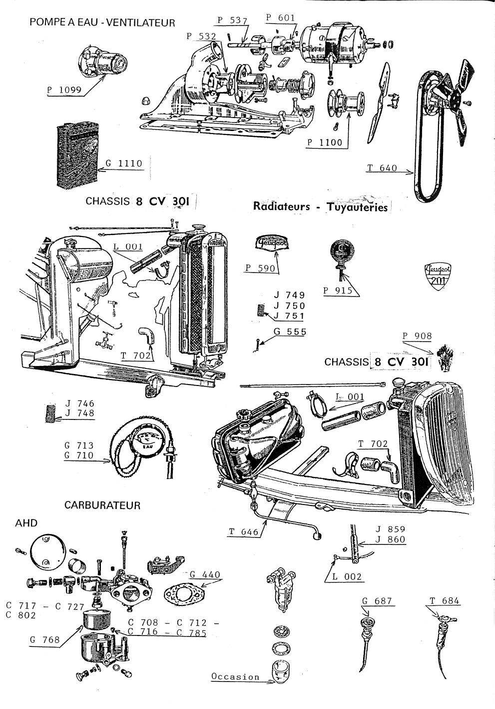POMPE A EAU & REFROIDISSEMENT - ALIMENTATION ESSENCE CARBURATION - ACCESSOIRES