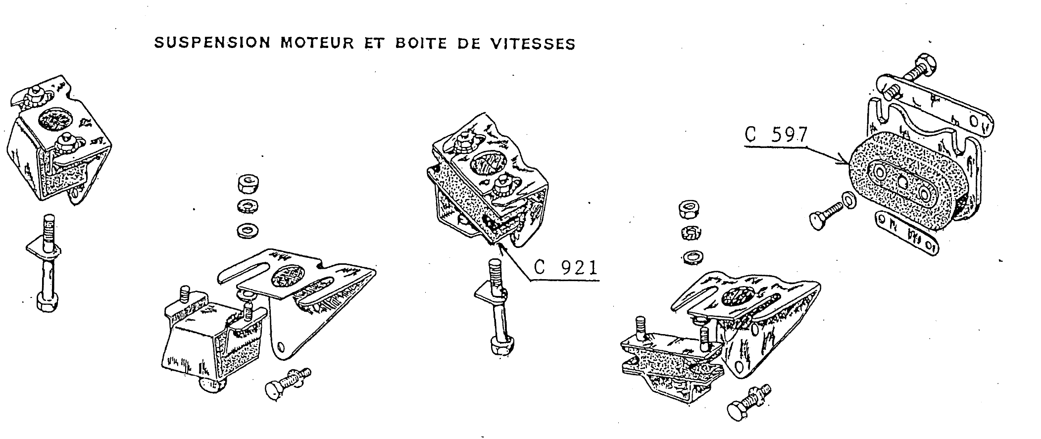 SILENTBLOC MOTEUR ET BOITE DE VITESSES