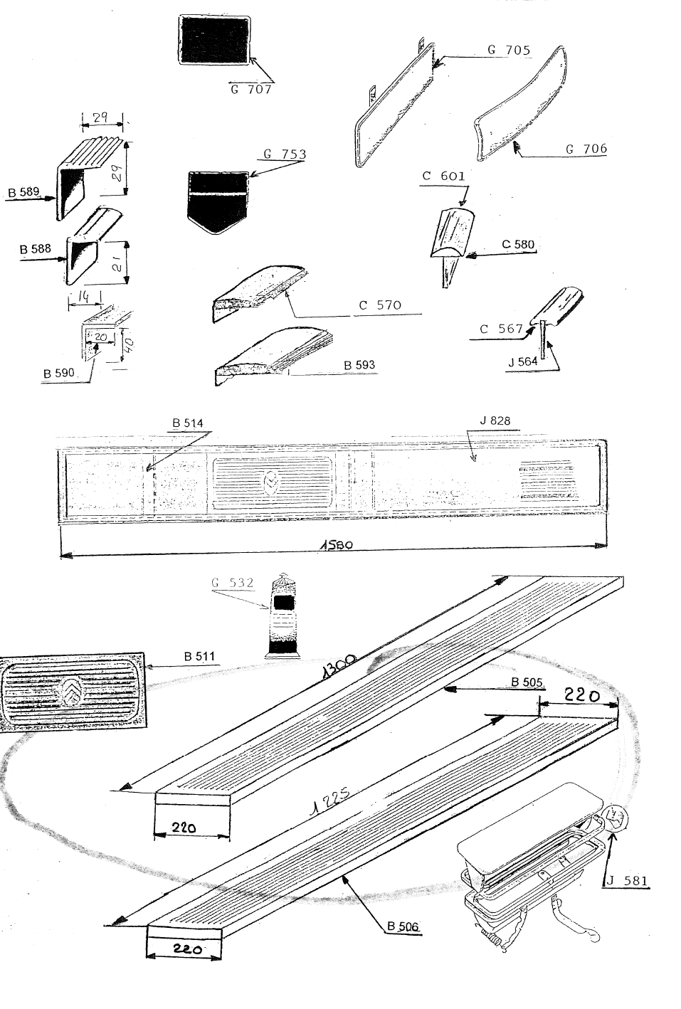 CEINTURE + BAGUETTES ALUMINIUM - MARCHEPIEDS