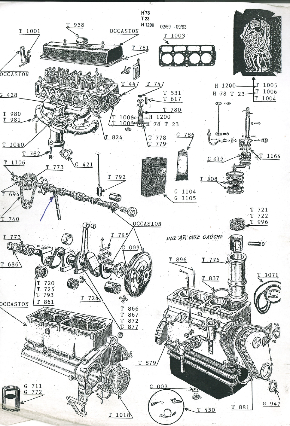 MOTEUR H78 - T23 - H1200