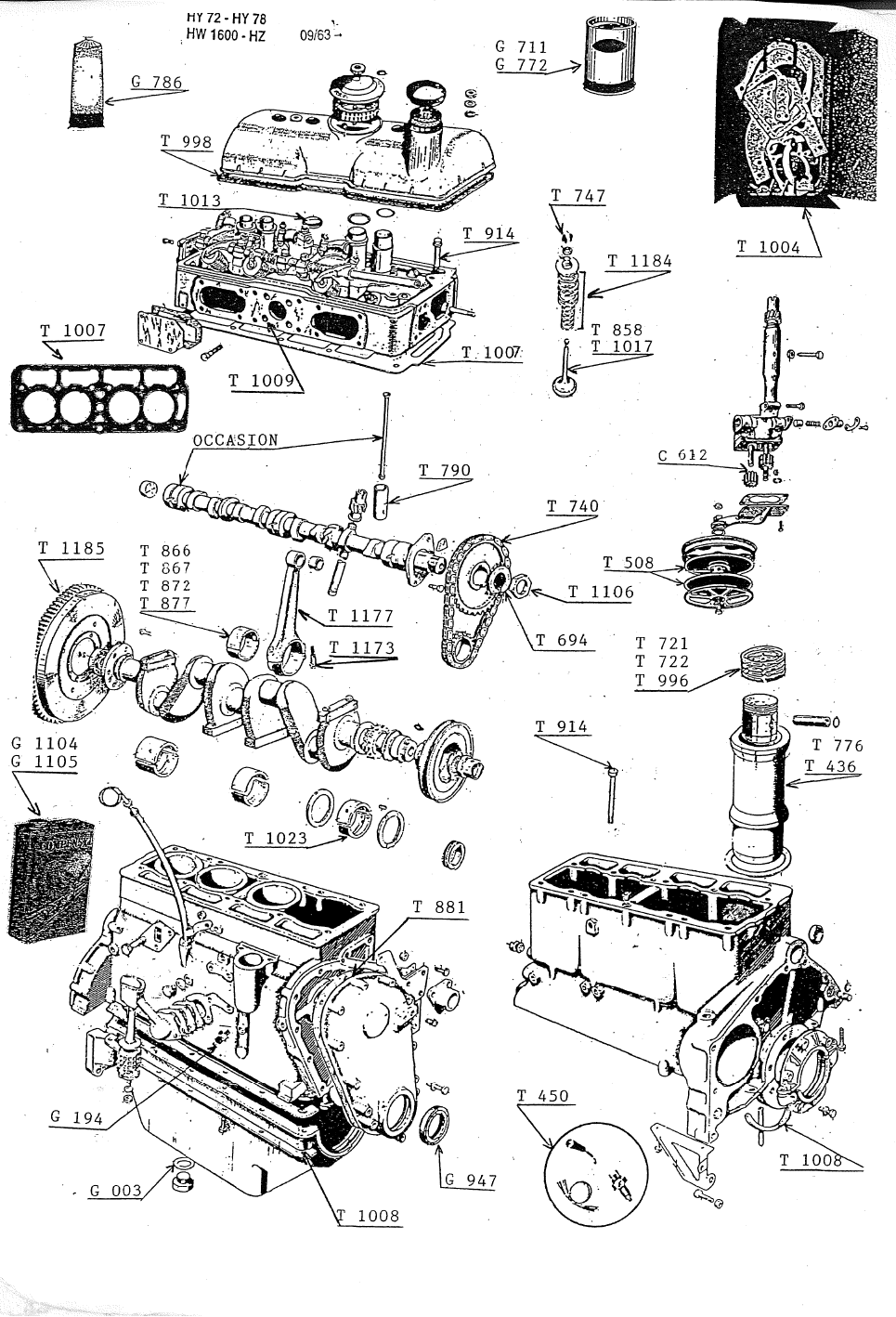 MOTEUR HY 72 - HY 78 - HW 1200-HZ