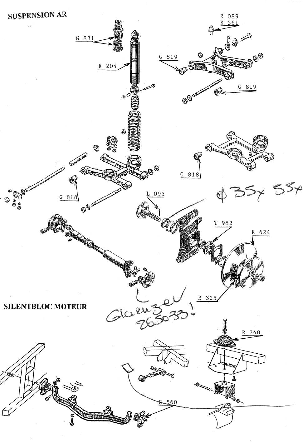 SUSPENSION ARRIERE - SILENTBLOC MOTEUR