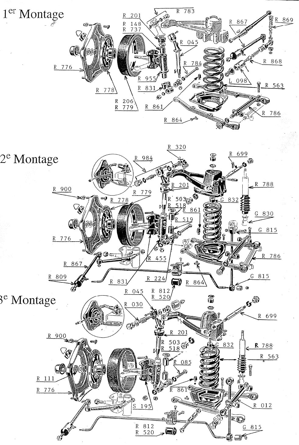 SUSPENSION AVANT DE 1949 à 1955