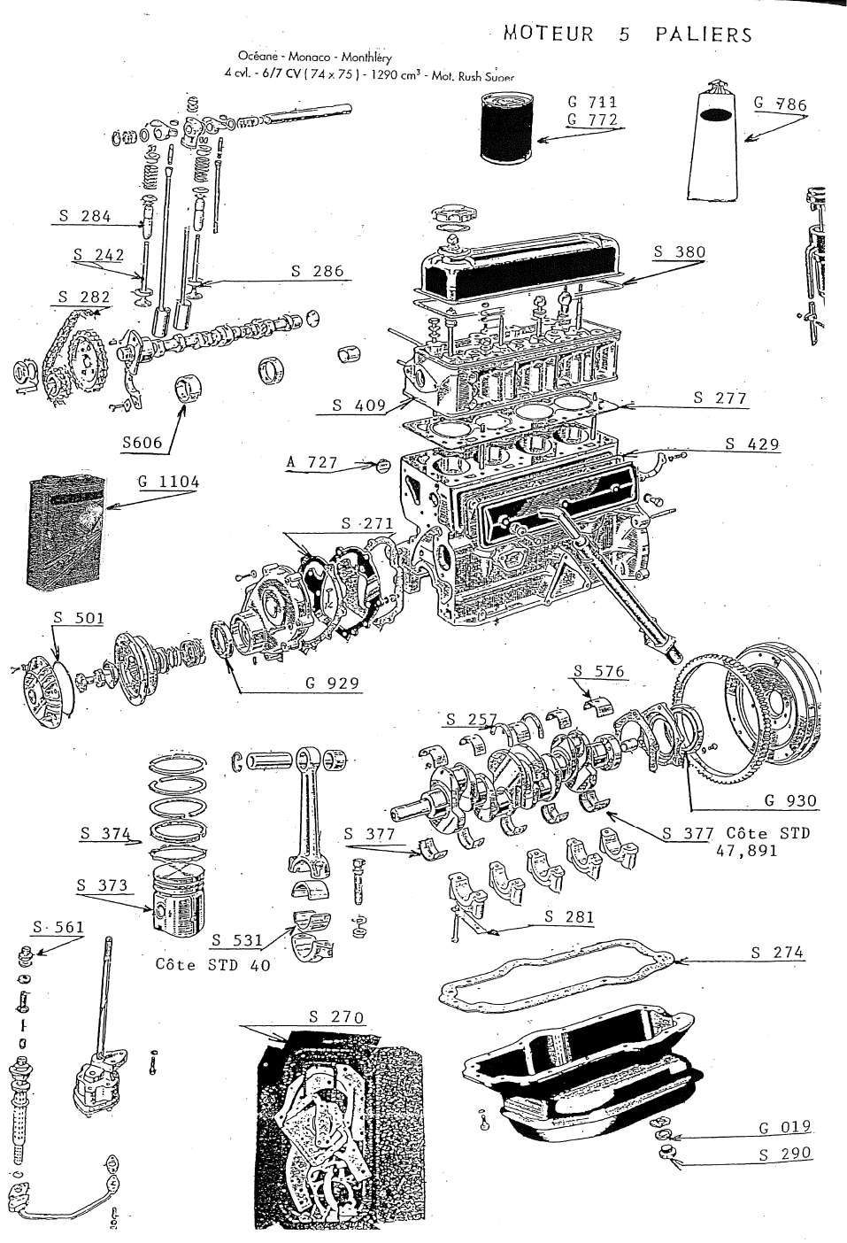 MOTEUR OCEANO MONACO MONTLERY 6/7CV