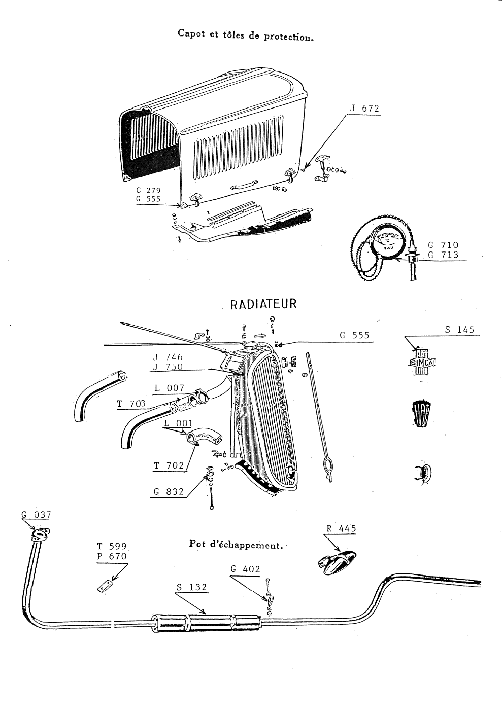 RADIATEUR - ECHAPPEMENT