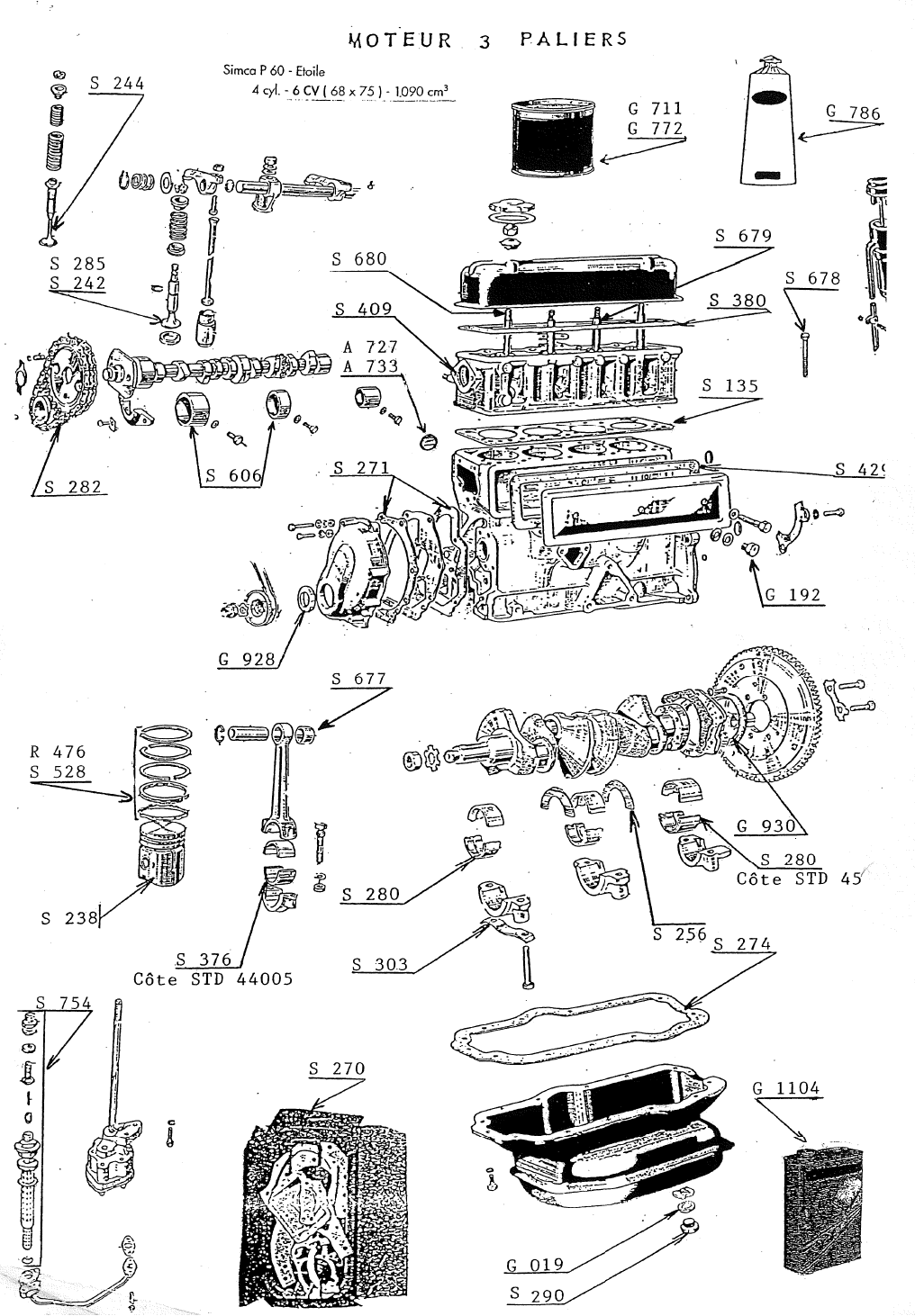 MOTEUR ETOILE 6CV